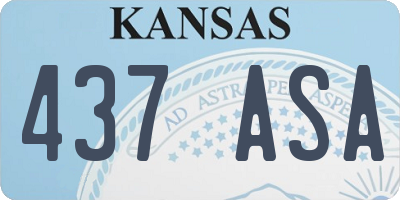 KS license plate 437ASA