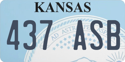KS license plate 437ASB