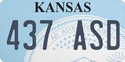 KS license plate 437ASD