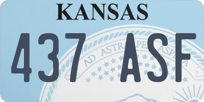 KS license plate 437ASF