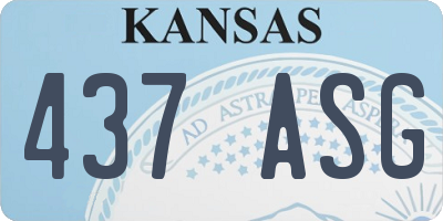KS license plate 437ASG