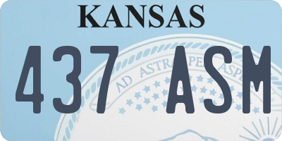 KS license plate 437ASM