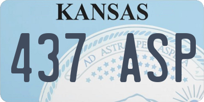 KS license plate 437ASP
