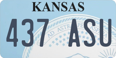 KS license plate 437ASU