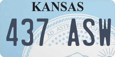KS license plate 437ASW