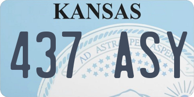 KS license plate 437ASY