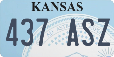 KS license plate 437ASZ