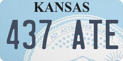 KS license plate 437ATE