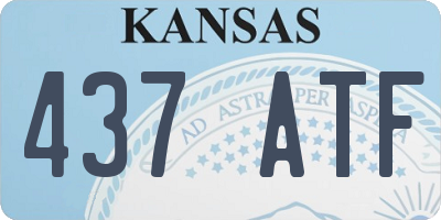 KS license plate 437ATF