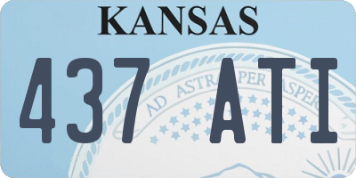 KS license plate 437ATI