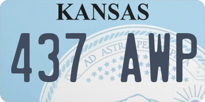 KS license plate 437AWP