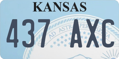 KS license plate 437AXC
