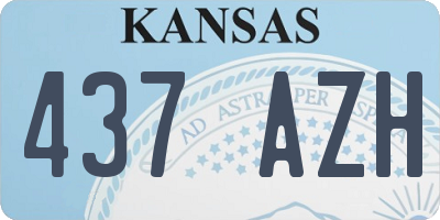 KS license plate 437AZH