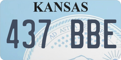 KS license plate 437BBE