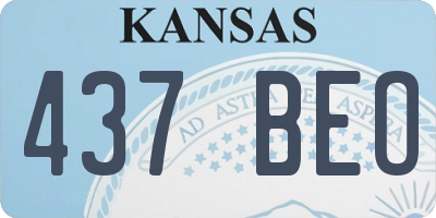 KS license plate 437BEO