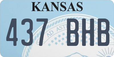 KS license plate 437BHB
