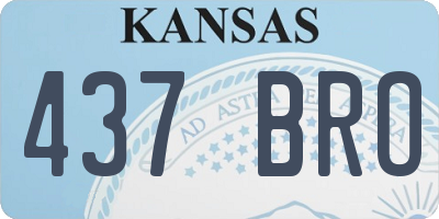 KS license plate 437BRO