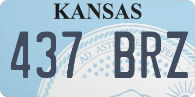 KS license plate 437BRZ