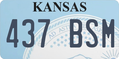 KS license plate 437BSM
