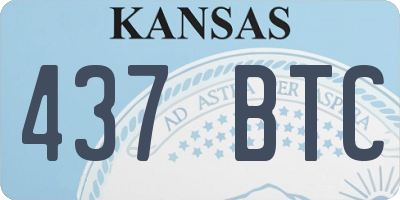 KS license plate 437BTC