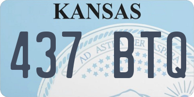 KS license plate 437BTQ