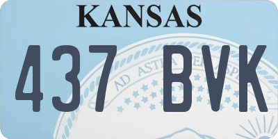 KS license plate 437BVK