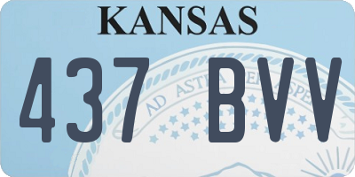 KS license plate 437BVV
