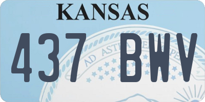 KS license plate 437BWV
