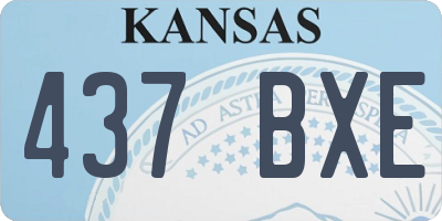 KS license plate 437BXE