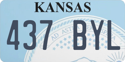 KS license plate 437BYL