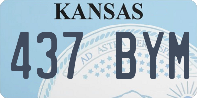 KS license plate 437BYM