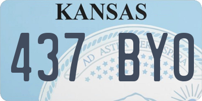 KS license plate 437BYO
