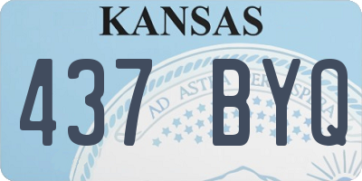 KS license plate 437BYQ