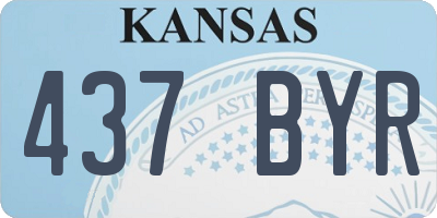 KS license plate 437BYR