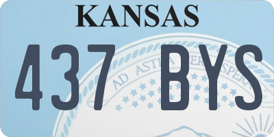 KS license plate 437BYS