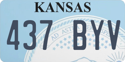KS license plate 437BYV