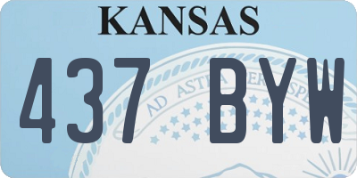 KS license plate 437BYW