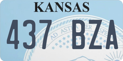 KS license plate 437BZA