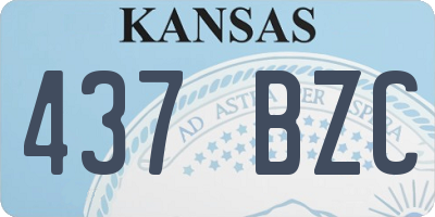 KS license plate 437BZC