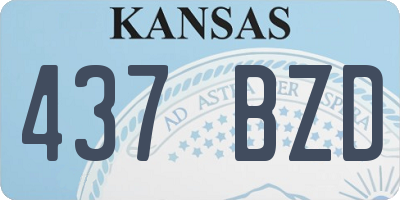 KS license plate 437BZD