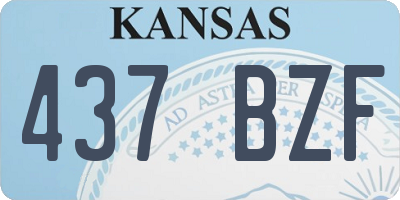 KS license plate 437BZF