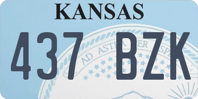 KS license plate 437BZK