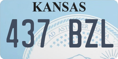 KS license plate 437BZL