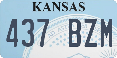 KS license plate 437BZM