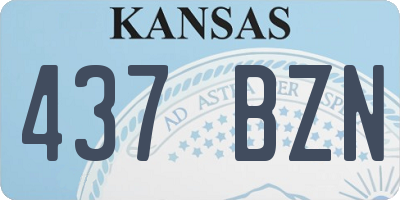 KS license plate 437BZN