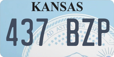 KS license plate 437BZP