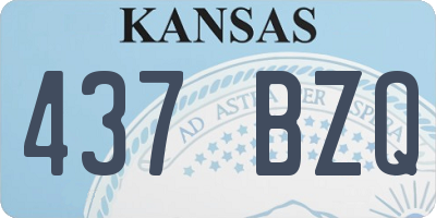 KS license plate 437BZQ