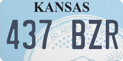 KS license plate 437BZR