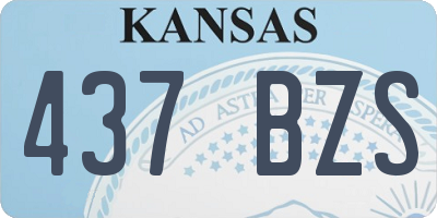 KS license plate 437BZS
