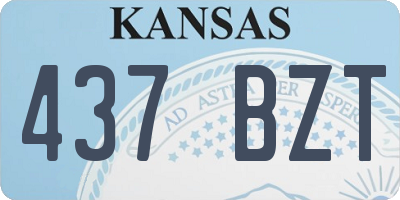 KS license plate 437BZT